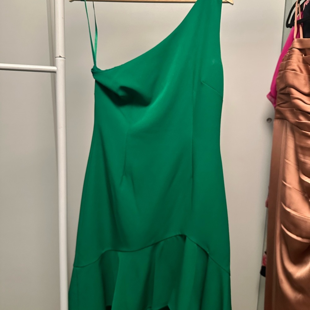 Gianni Bini One Shoulder Green Dress